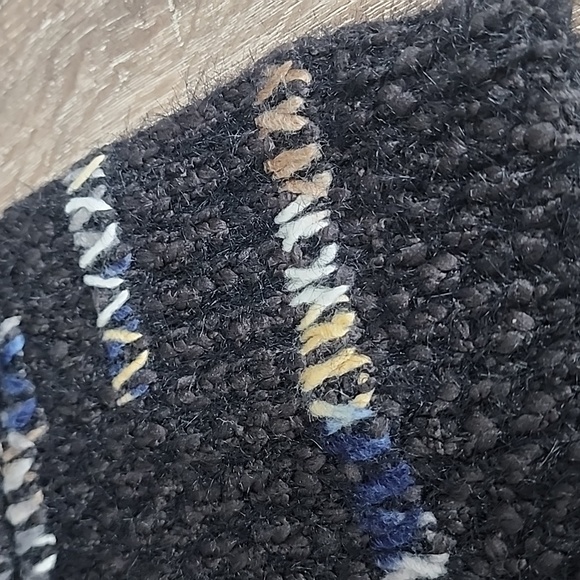 NEW! Janice Apparel Cozy Popcorn Knit Cross Stitch Pattern Cardigan Sweater OSFM - Picture 5 of 10